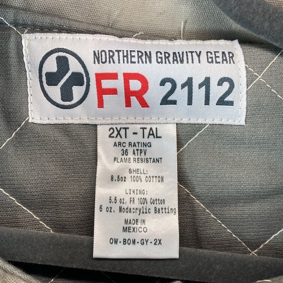 Northern Gravity gear welding jacket FR 2112 HRC3 bomber style gray reflective - Picture 2 of 13